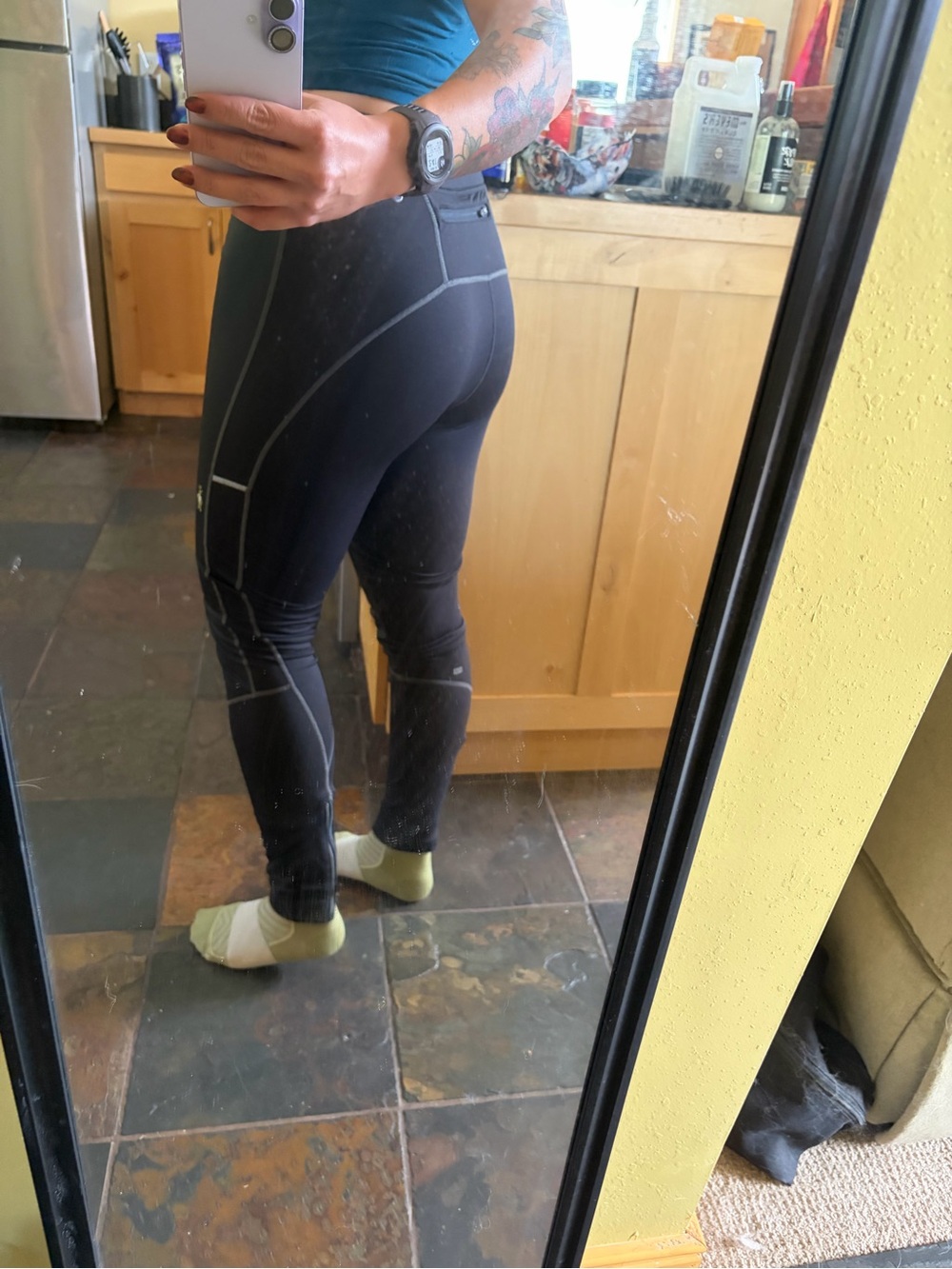 Smartwool Black Women’s Performance Jeggings with Contrast Stitching